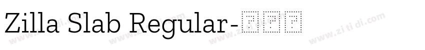Zilla Slab Regular字体转换